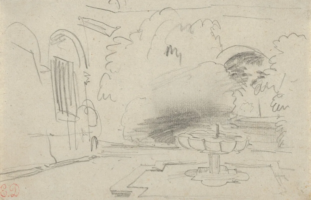 Courtyard With A Fountain