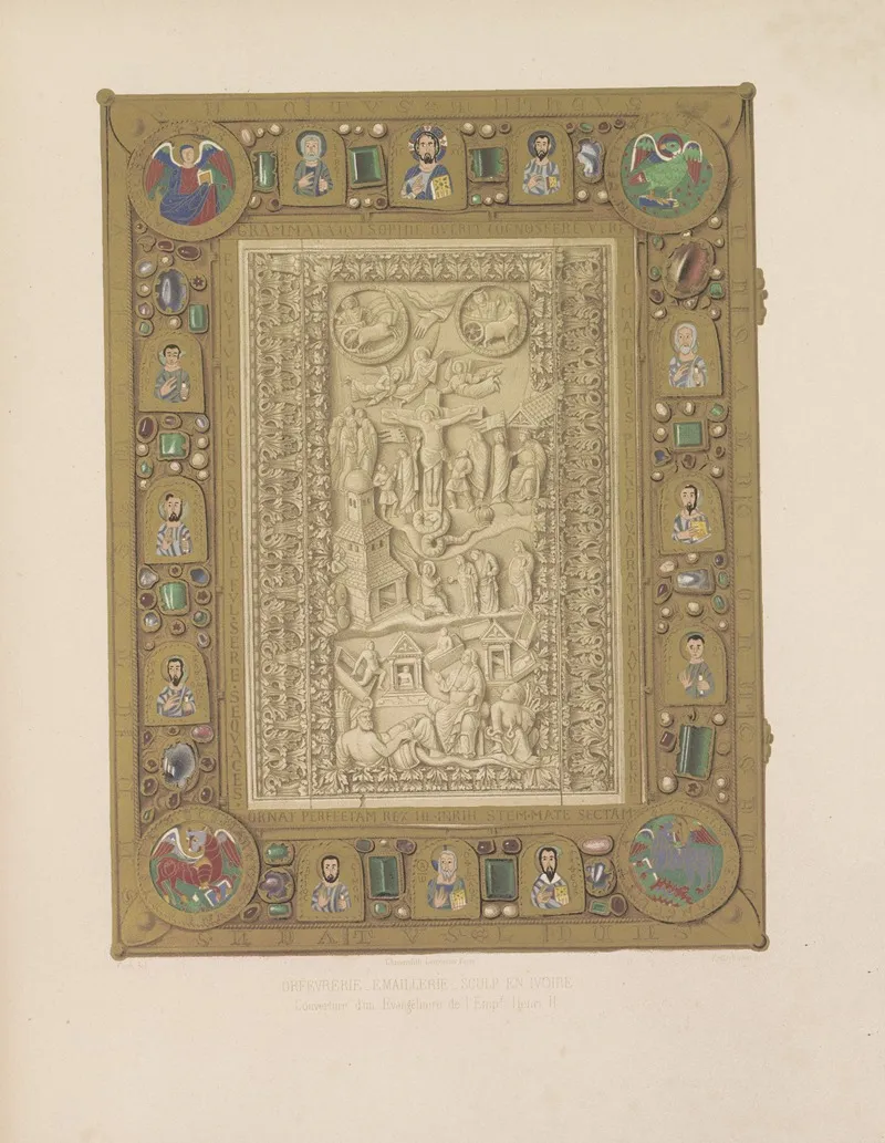 Couverture Dun Evangeliaire De Lempr Henri Ii Wall Art by Joseph Rose Lemercier - High-Resolution Digital Print