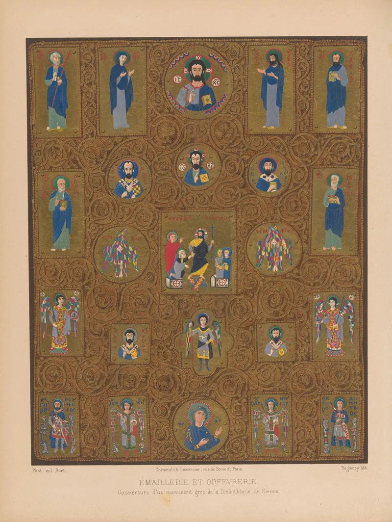 Couverture Dun Manuscrit Grec De La Bibliotheque De Nienne Wall Art by Joseph Rose Lemercier - High-Resolution Digital Print