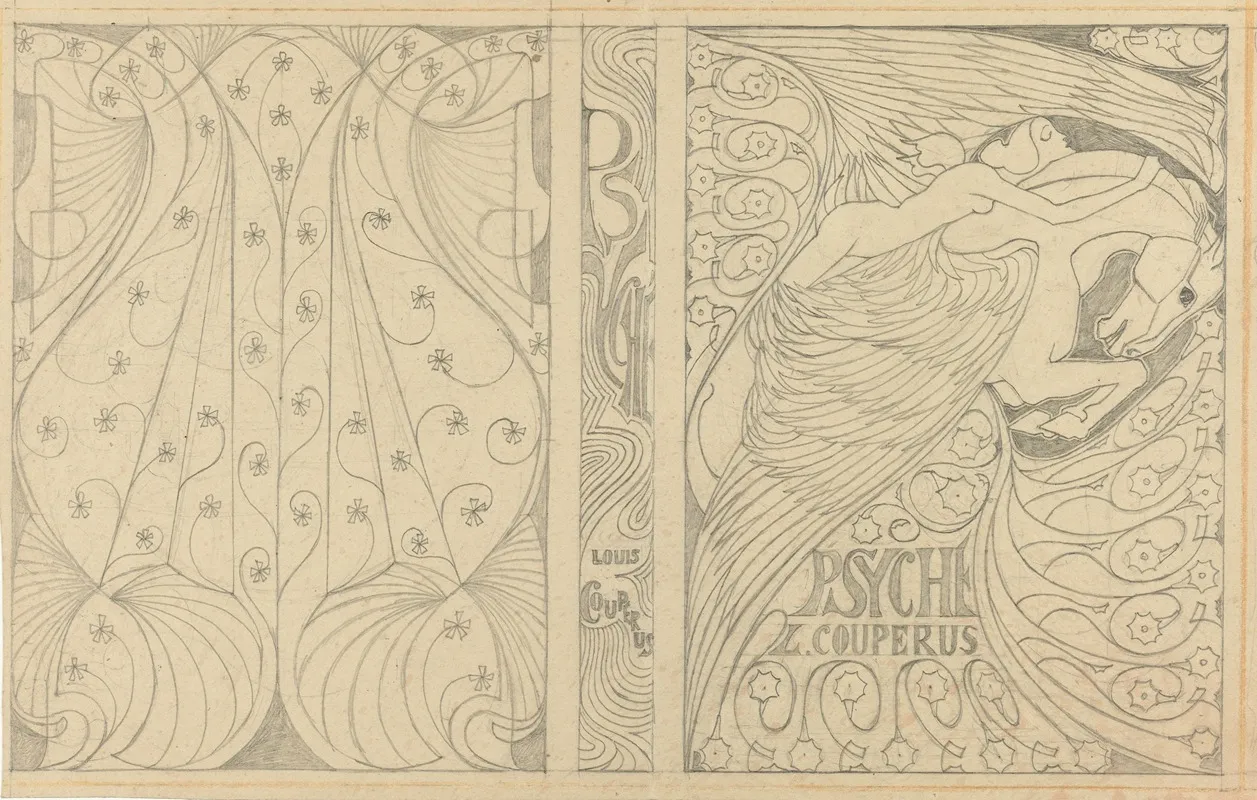 Cover Design For Louis Couperus Psyche Wall Art by Jan Toorop - High-Resolution Digital Print