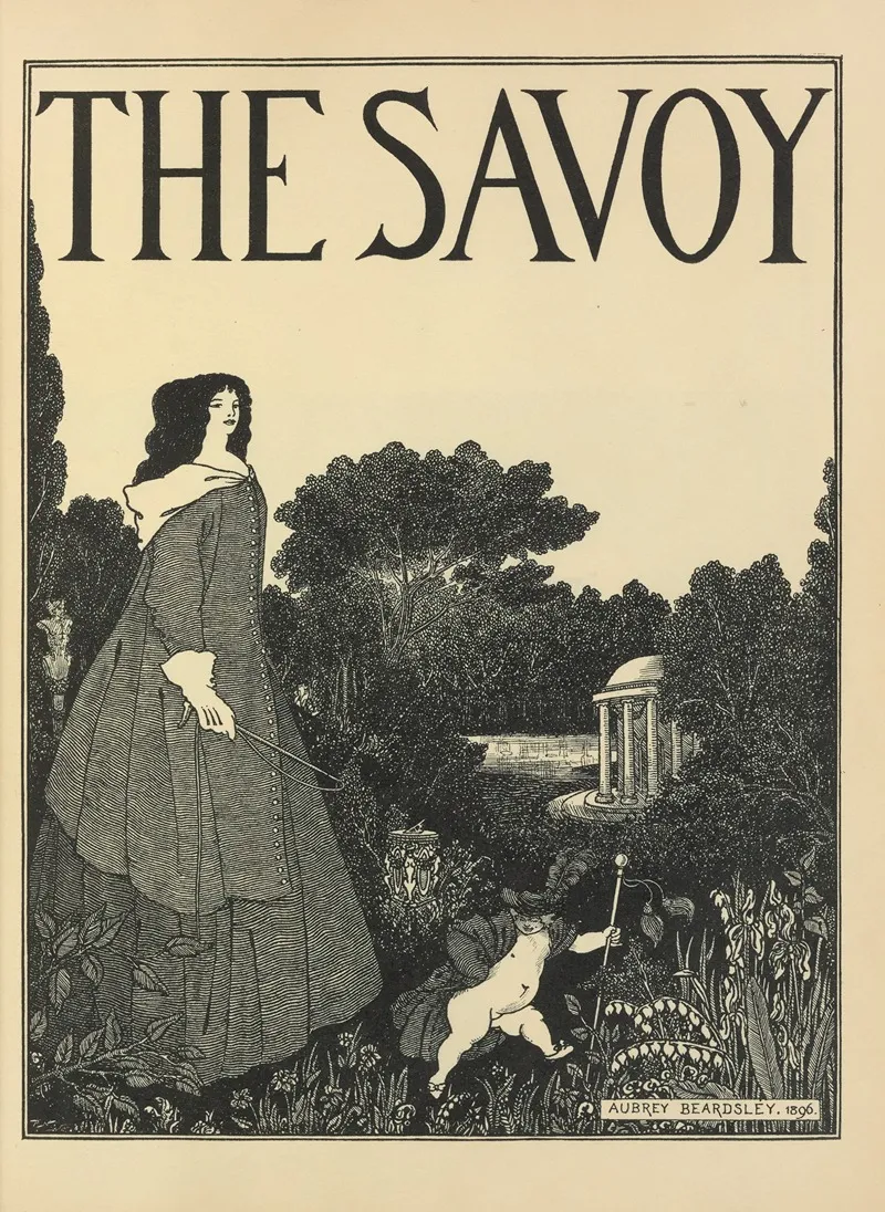 Cover Design For No 1 Of The Savoy Wall Art by Aubrey Vincent Beardsley - High-Resolution Digital Print