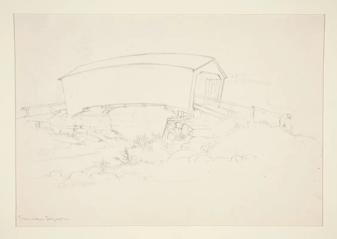 Covered Bridge Wall Art by Truman Seymour - High-Resolution Digital Print