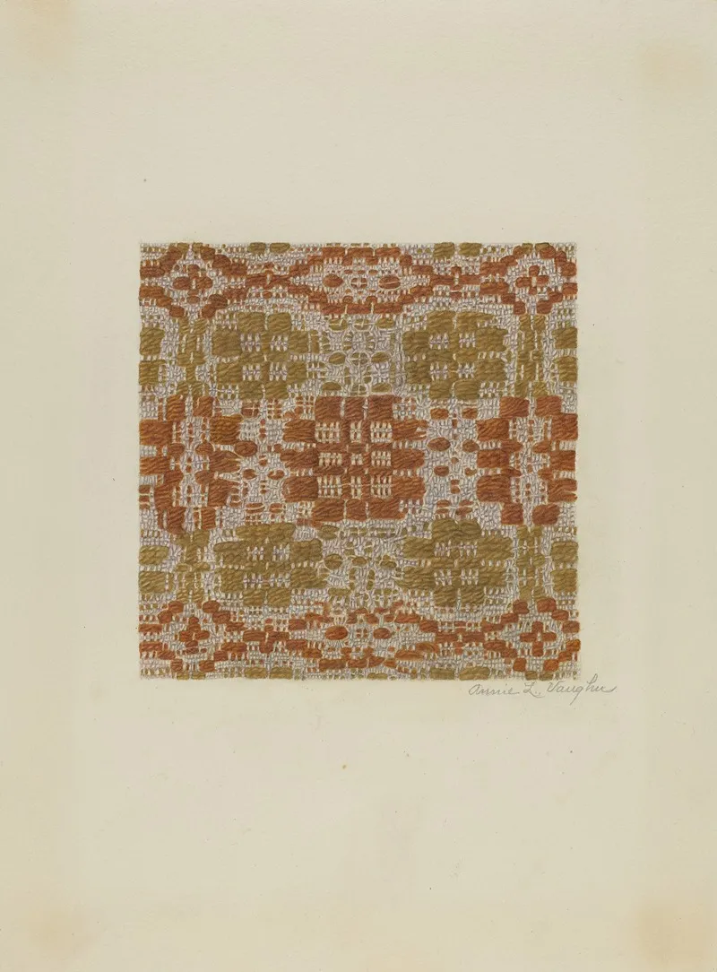 Coverlet Detail Wall Art by Annie L. Vaughn - High-Resolution Digital Print