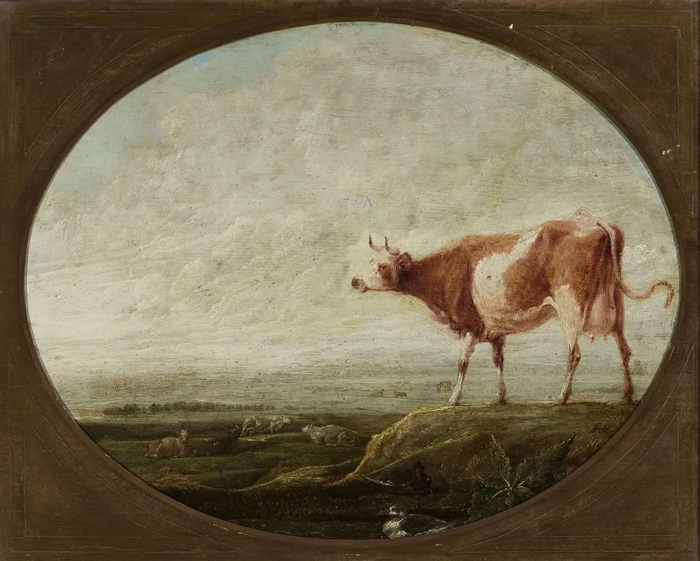 Cow In The Pasture Wall Art by François Ryckhals - High-Resolution Digital Print