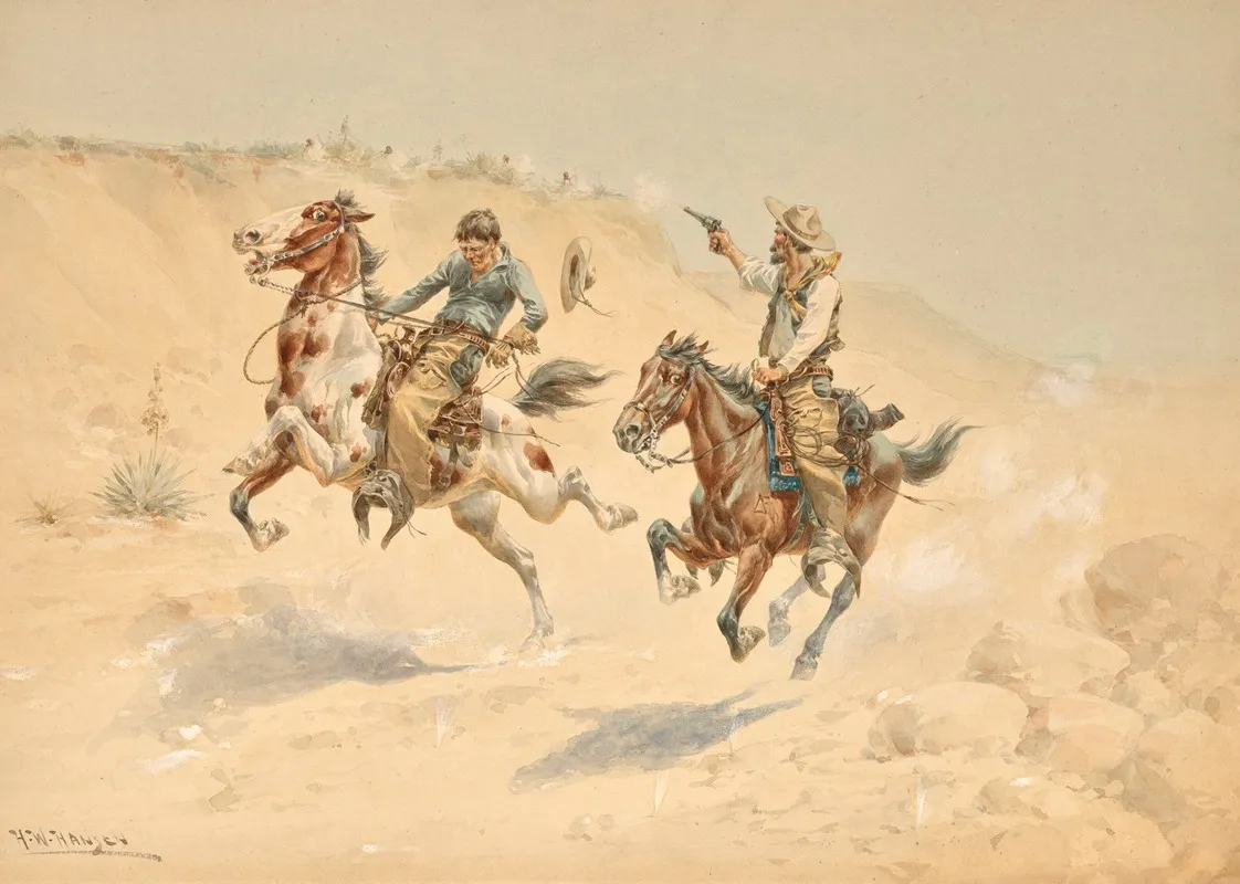 Cowboys 2 Wall Art by Herman Wendleborg Hansen - High-Resolution Digital Print