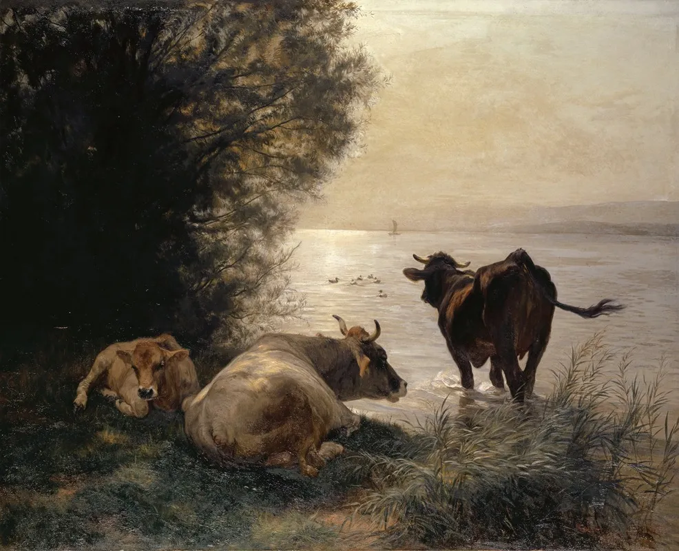 Cows By The Lakeside