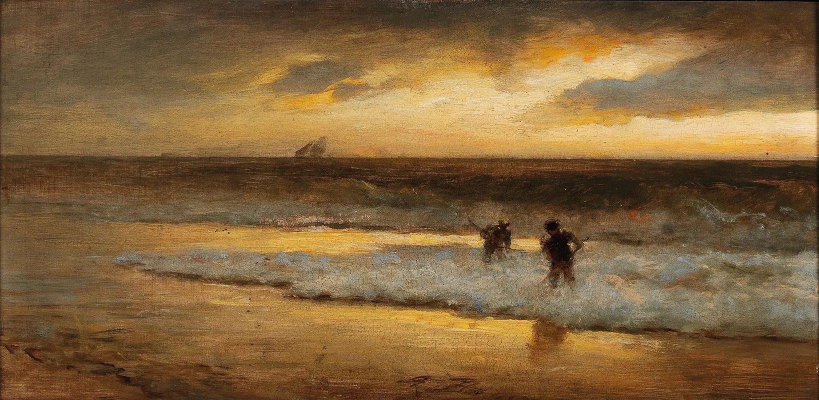Crab Fishermen On The Beach