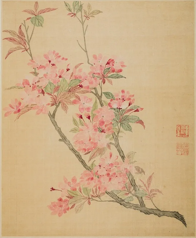 Crabapple Blossoms Wall Art by Ma Yuanyu - High-Resolution Digital Print