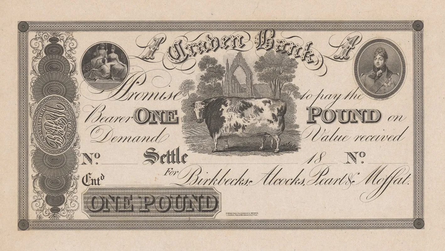 Craven Bank One Pound Note Wall Art by Perkins &amp; Heath - High-Resolution Digital Print