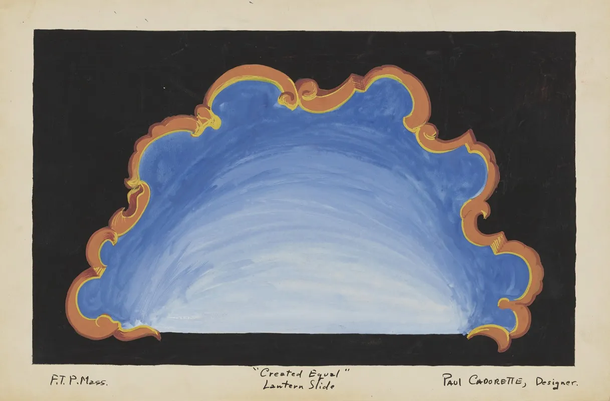 Created Equal Sketch No 11 Lantern Slide Framed Sky Wall Art by Paul Cadorette - High-Resolution Digital Print