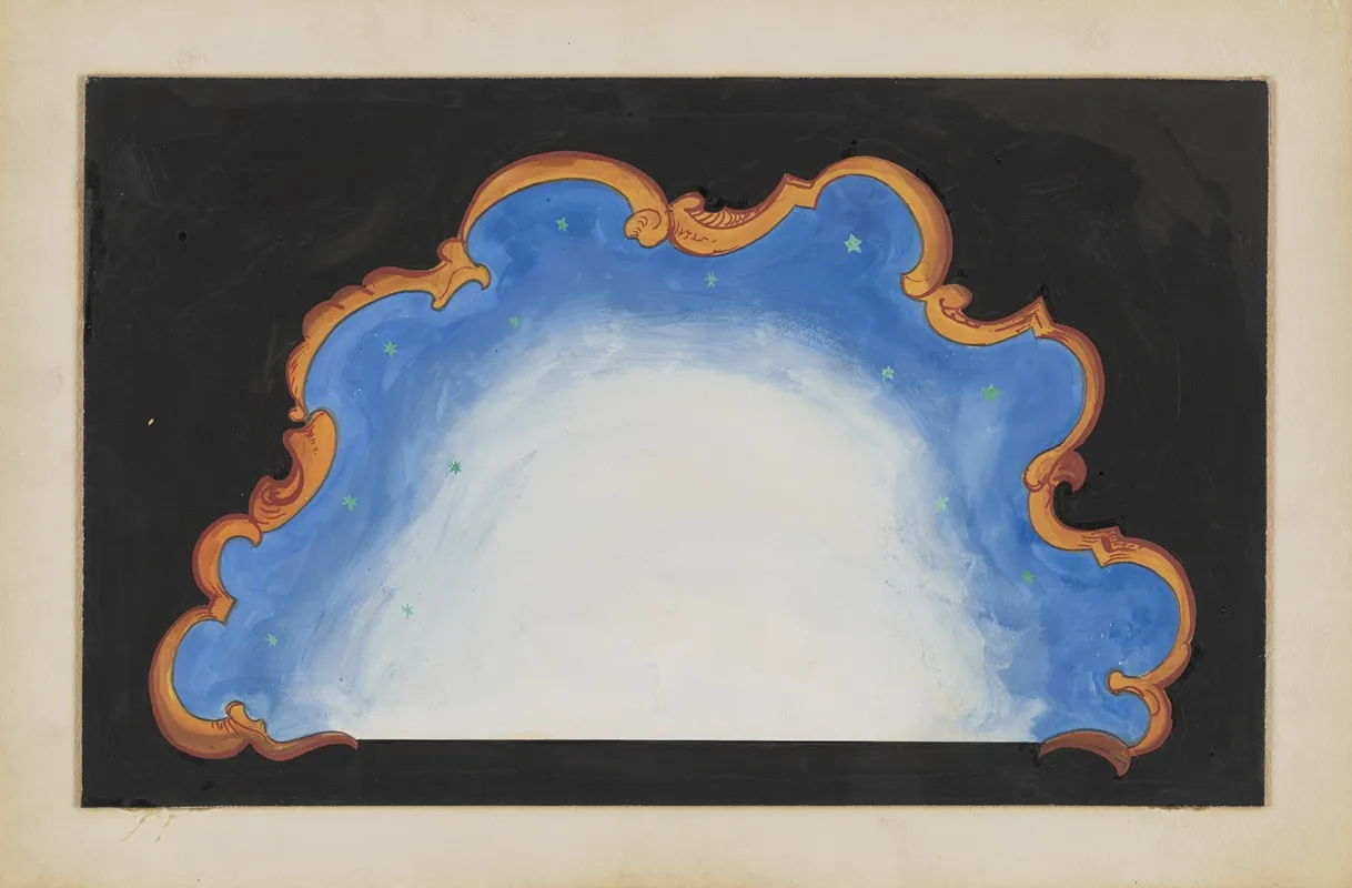 Created Equal Sketch No 8 Stereopticon Background Frame Around Sky Wall Art by Paul Cadorette - High-Resolution Digital Print