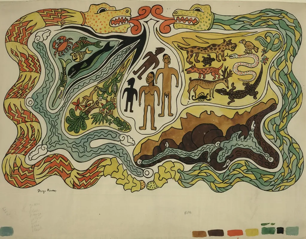 Creation 3 Wall Art by Diego Rivera - High-Resolution Digital Print