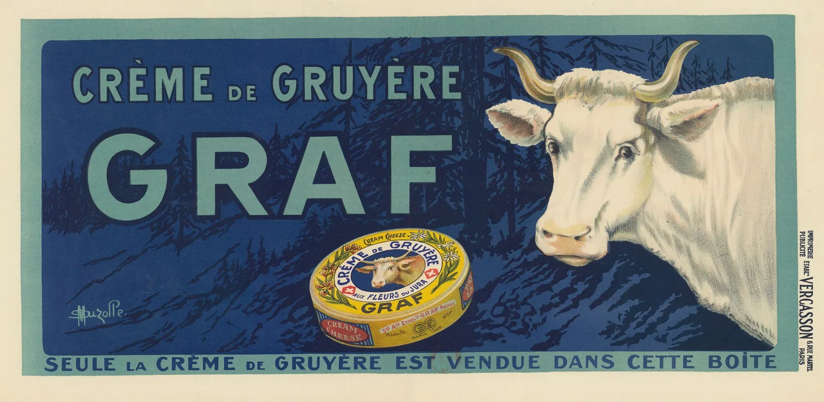 Creme De Gruyere Graf Wall Art by Marcellin Auzolle - High-Resolution Digital Print