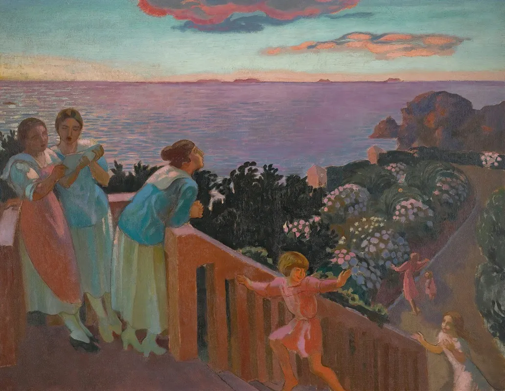 Crepuscule Aux Hortensias