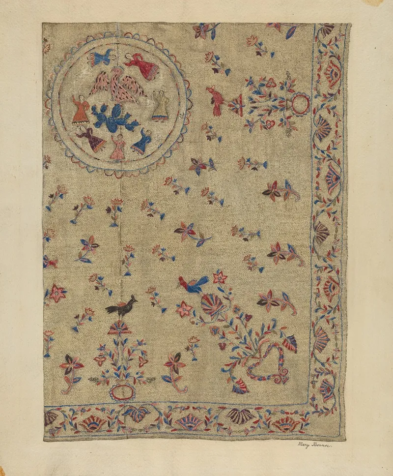 Crewel Bedspread 2
