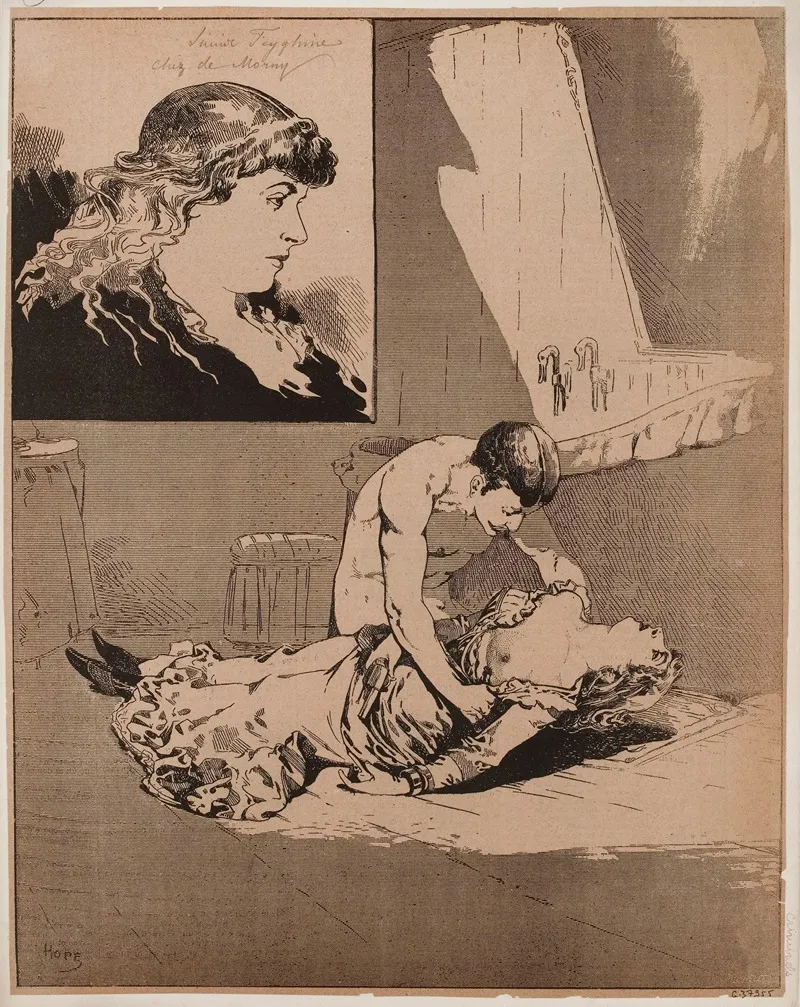 Crime Dans Un Cabinet De Toilette Wall Art by Léon Choubrac - High-Resolution Digital Print