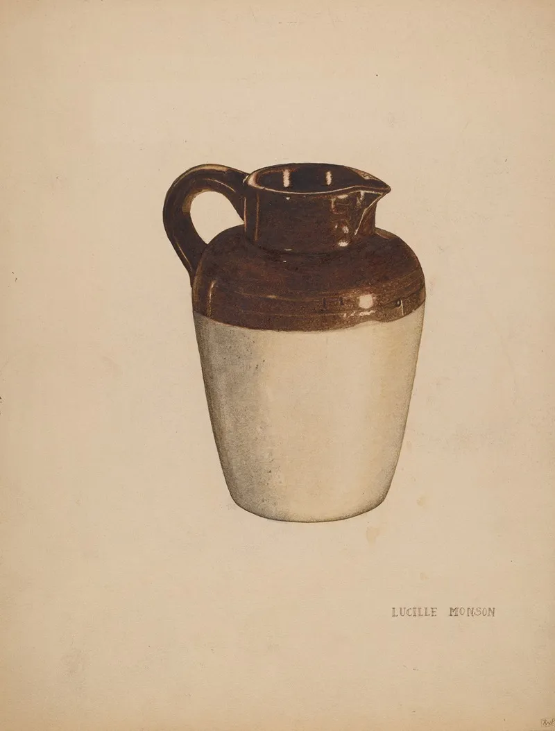 Crockery Pitcher 4 Wall Art by Lucille Manson - High-Resolution Digital Print