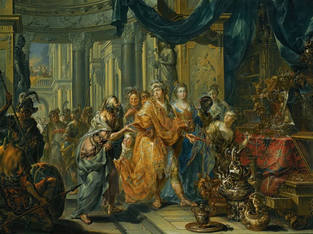 Croesus And Solon Wall Art by Johann Georg Platzer - High-Resolution Digital Print