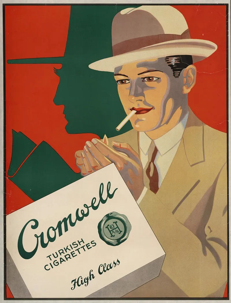 Cromwell Turkish Cigarettes High Class Wall Art by Alf Ellingsen - High-Resolution Digital Print