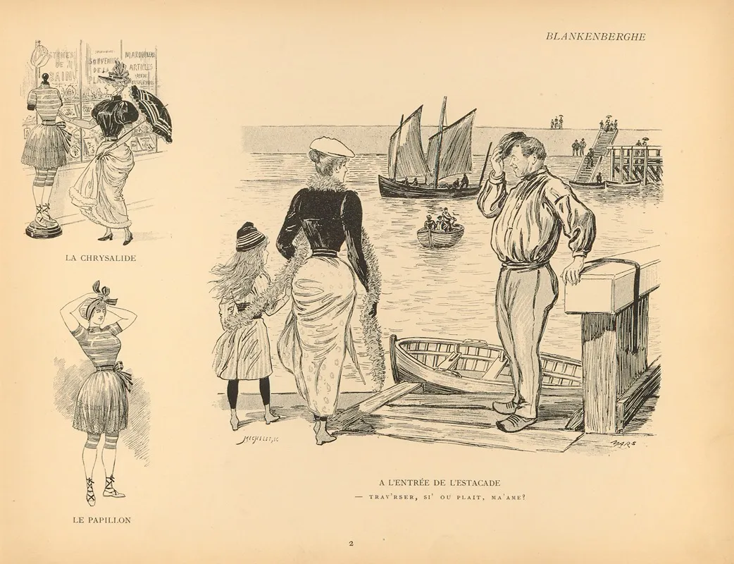 Croquis De Plage Pl 02 Wall Art by Mars (Maurice Bonvoisin) - High-Resolution Digital Print