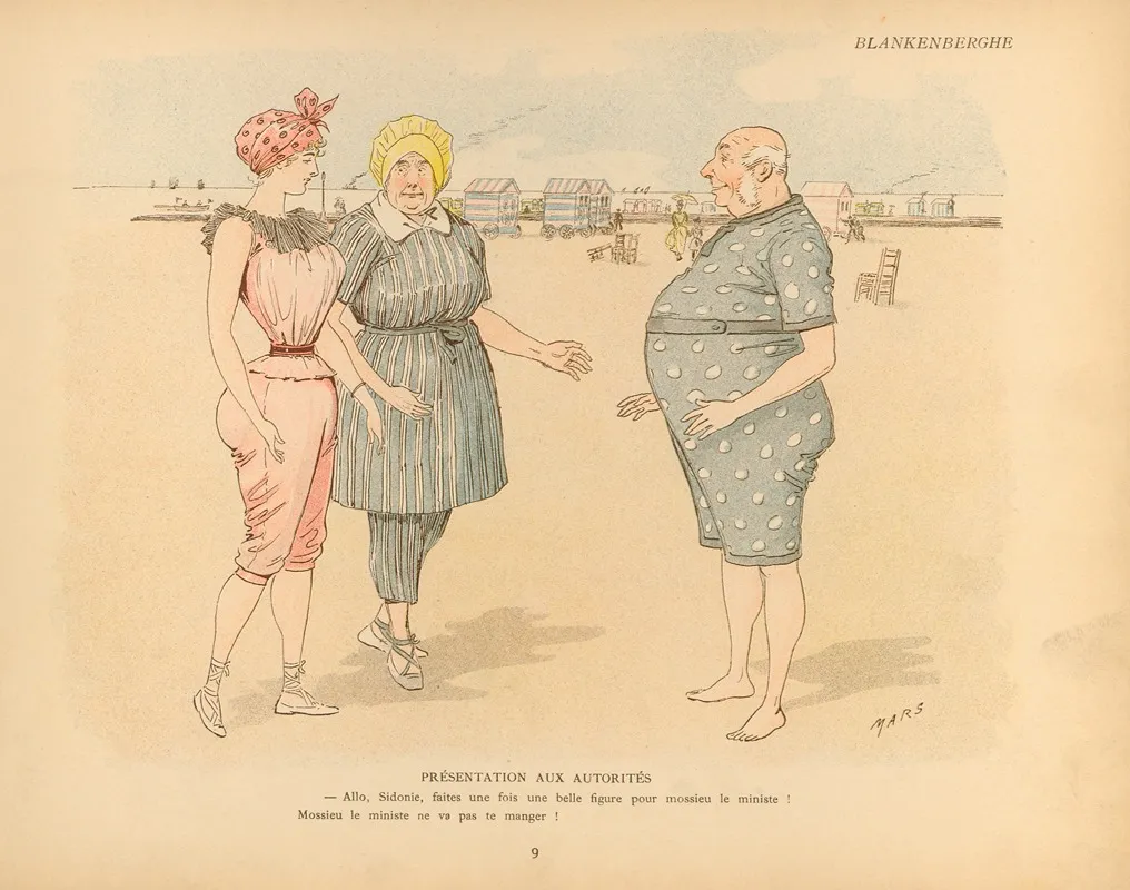 Croquis De Plage Pl 09 Wall Art by Mars (Maurice Bonvoisin) - High-Resolution Digital Print
