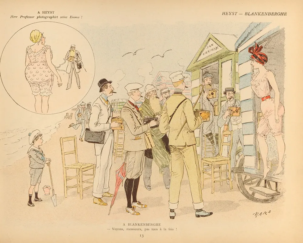 Croquis De Plage Pl 13 Wall Art by Mars (Maurice Bonvoisin) - High-Resolution Digital Print