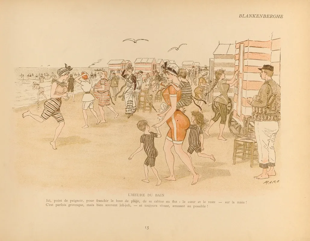 Croquis De Plage Pl 15 Wall Art by Mars (Maurice Bonvoisin) - High-Resolution Digital Print