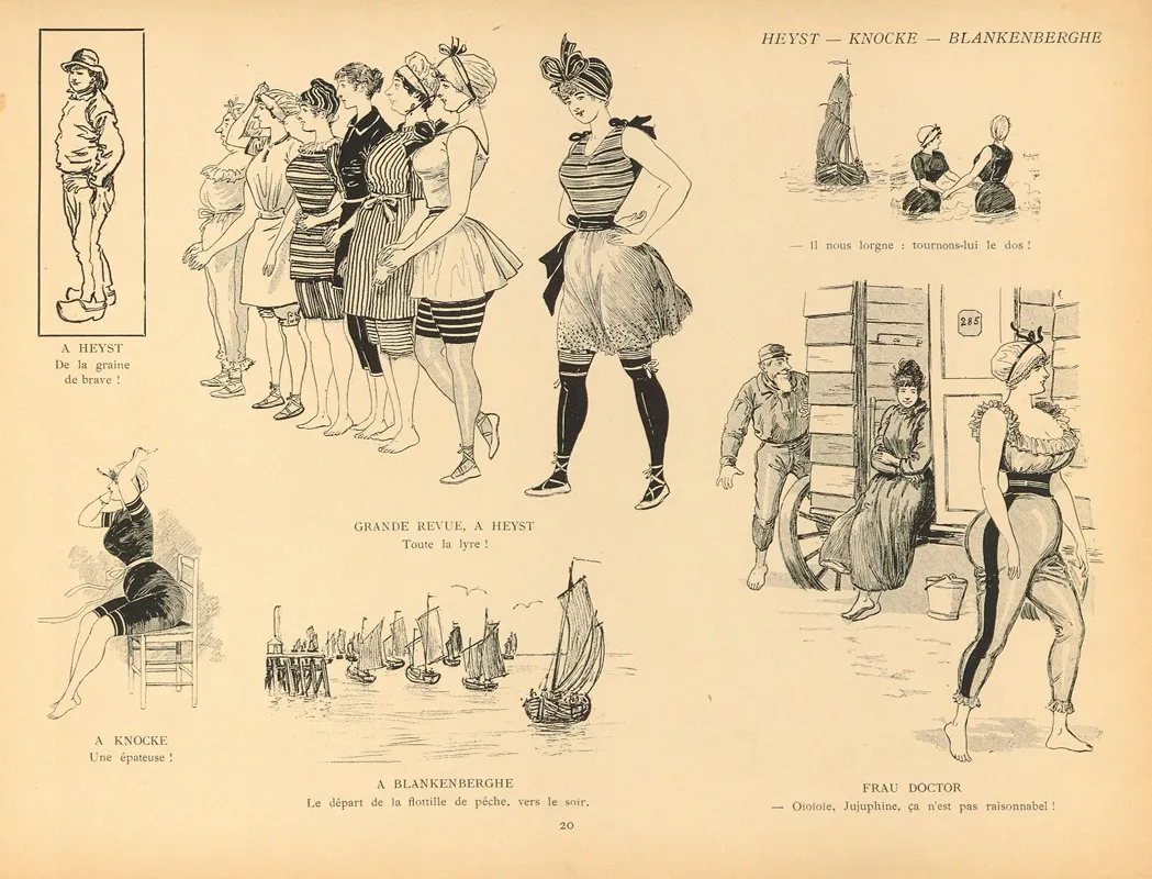 Croquis De Plage Pl 20 Wall Art by Mars (Maurice Bonvoisin) - High-Resolution Digital Print