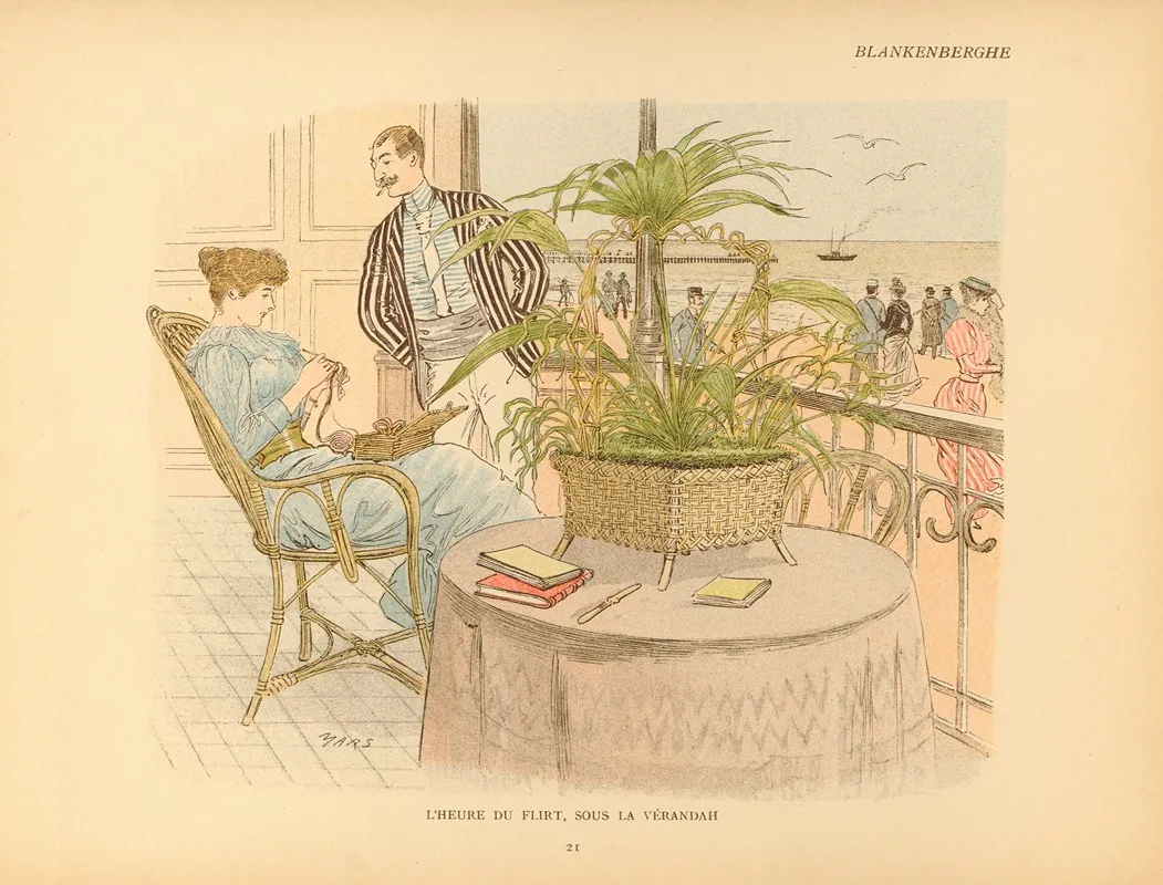 Croquis De Plage Pl 21 Wall Art by Mars (Maurice Bonvoisin) - High-Resolution Digital Print