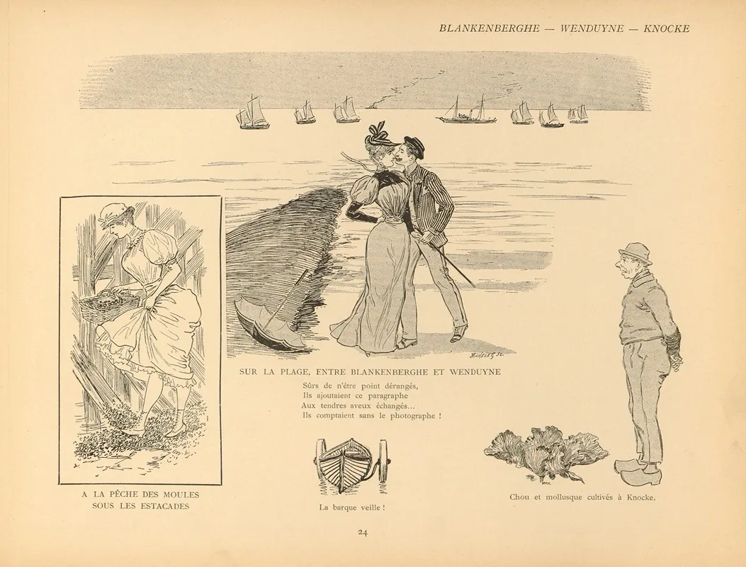 Croquis De Plage Pl 24 Wall Art by Mars (Maurice Bonvoisin) - High-Resolution Digital Print