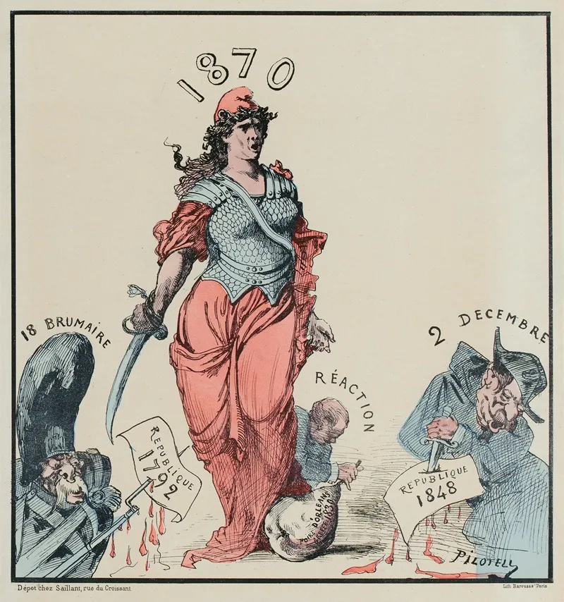 Croquis Revolutionnaires Que Le Peuple Veille Wall Art by Georges Pilotelle - High-Resolution Digital Print