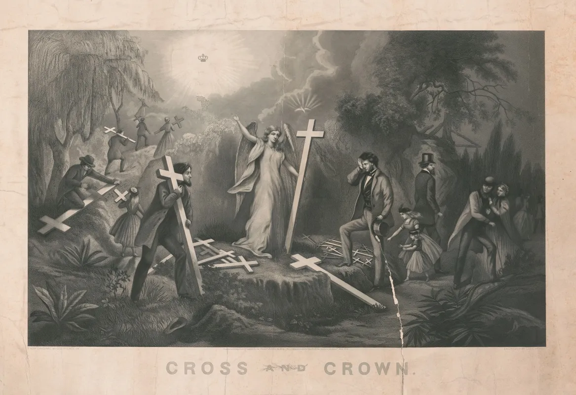 Cross And Crown Wall Art by George Edward Perine - High-Resolution Digital Print