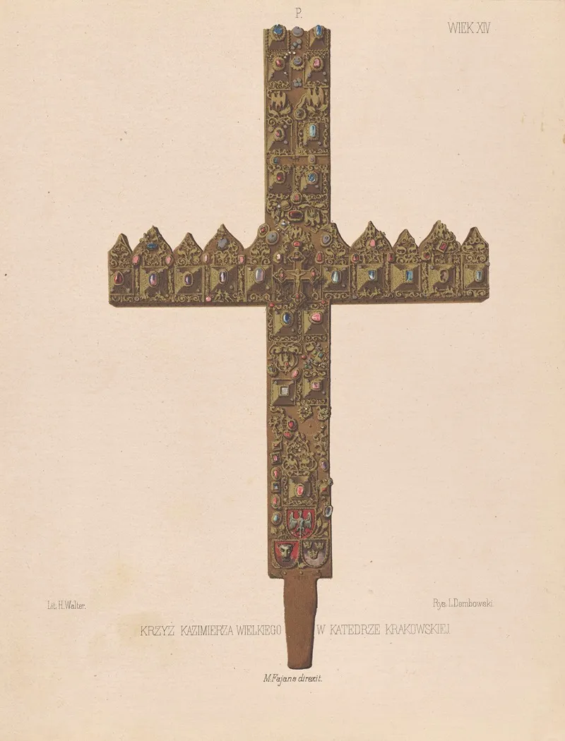Cross Of Casimir The Great In The Krakow Cathedral Wall Art by Leon Dembowski - High-Resolution Digital Print