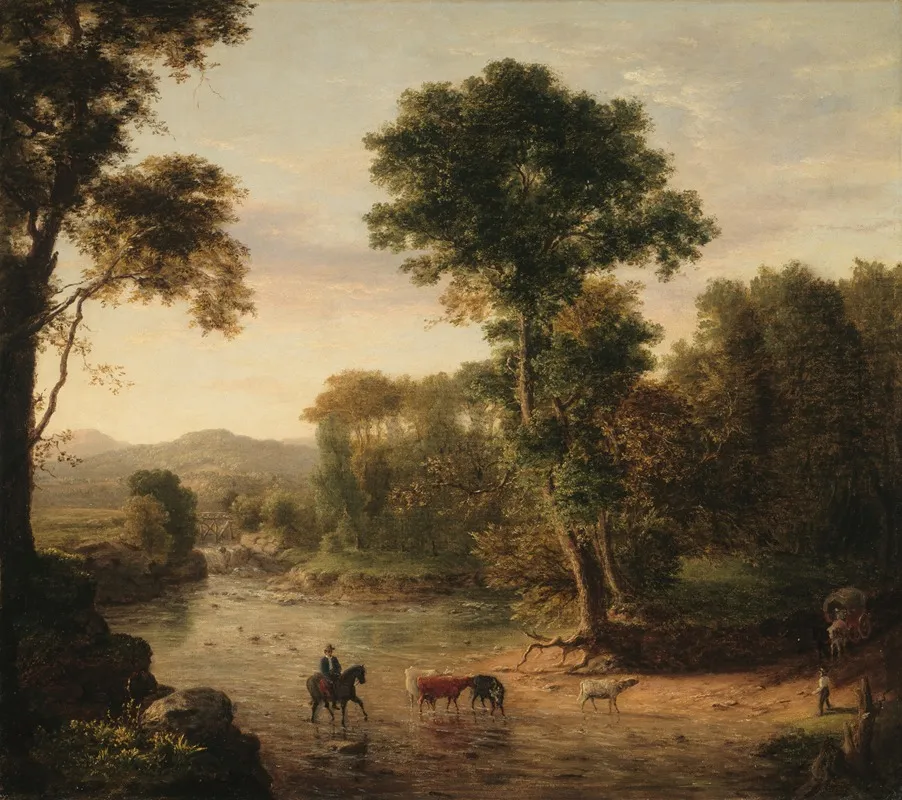 Crossing The Ford 3 Wall Art by George Inness - High-Resolution Digital Print