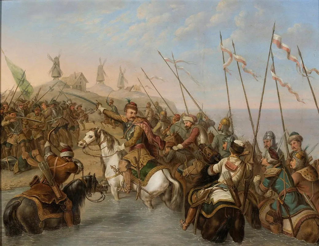 Crossing The River 2 Wall Art by Antoni Zaleski - High-Resolution Digital Print