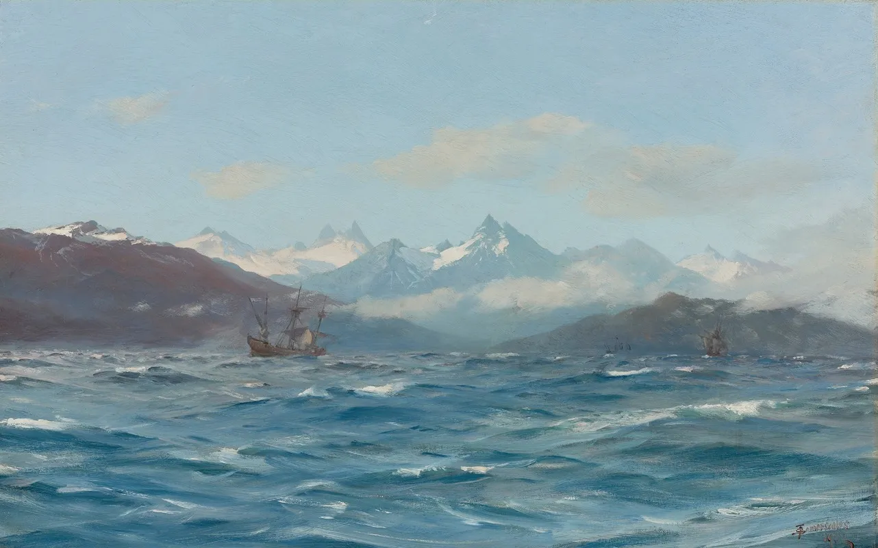 Crossing The Straits Of Magellan Wall Art by Thomas Jacques Somerscales - High-Resolution Digital Print