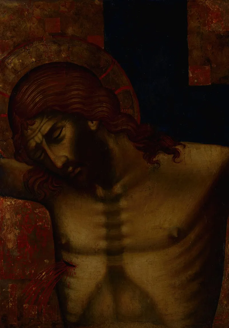 Crucifixion Fragment Of A Croce Dipinta Wall Art by Paolo Veneziano - High-Resolution Digital Print
