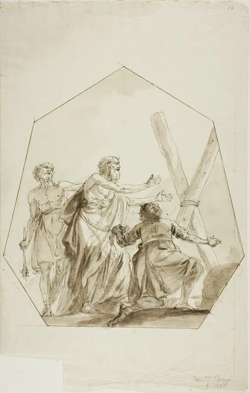 Crucifixion Of Saint Andrew Wall Art by Domenico Pozzi - High-Resolution Digital Print