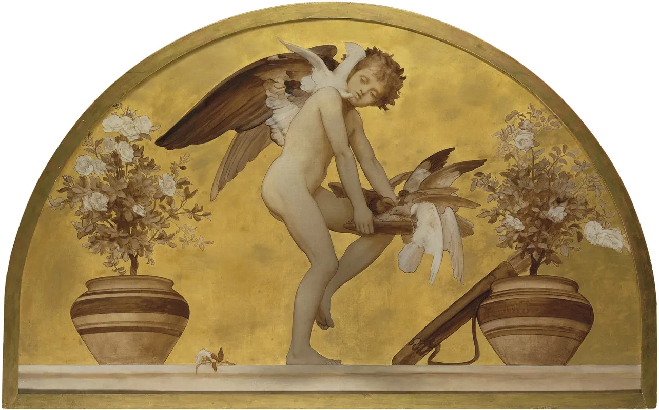 Cupid And Doves Wall Art by Frederic Leighton - High-Resolution Digital Print