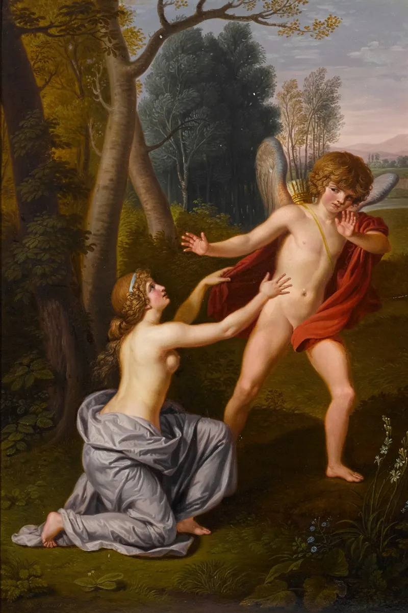 Cupid And Psyche 20 Wall Art by Ludwig Guttenbrunn - High-Resolution Digital Print