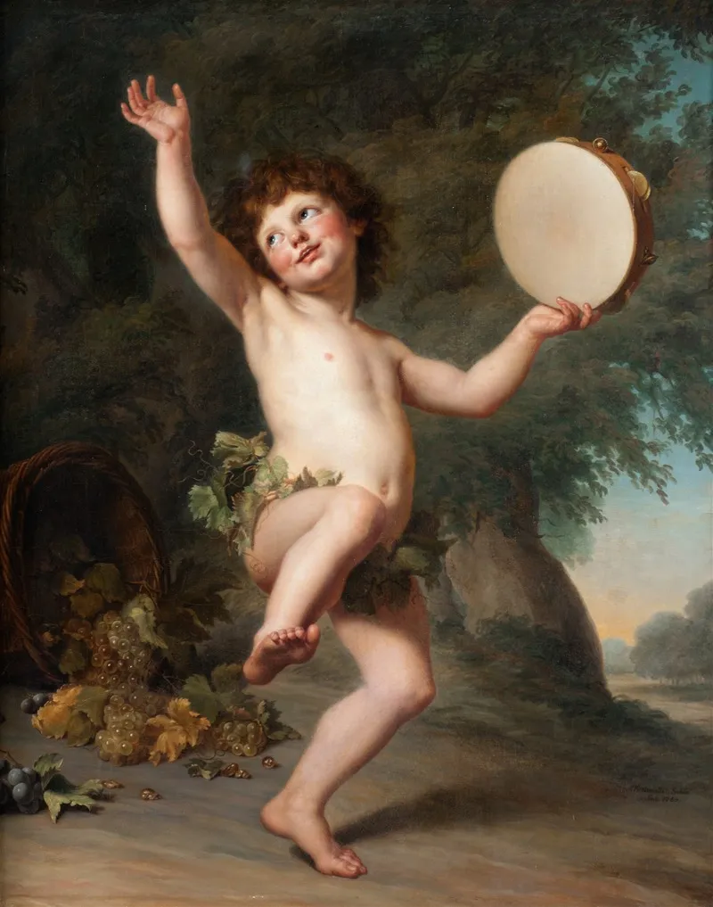 Cupid As Bacchus Wall Art by Adolf Ulrik Wertmüller - High-Resolution Digital Print