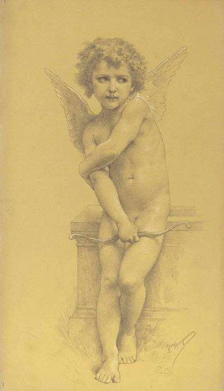 Cupidon Et Son Arc Wall Art by William Bouguereau - High-Resolution Digital Print