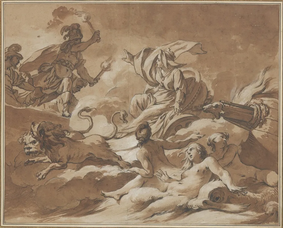 Cybele Prevents Turnus From Setting Fire To The Trojan Fleet By Transforming The Ships Into Sea Goddesses