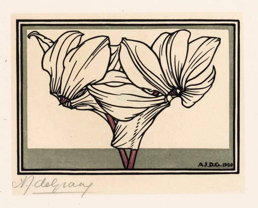Cyclamen 5 Wall Art by Julie de Graag - High-Resolution Digital Print