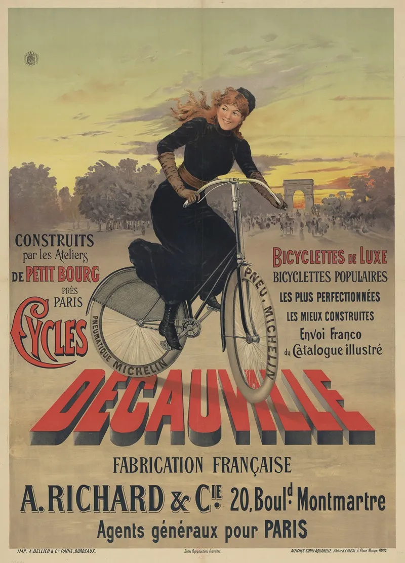 Cycles Decauville Fabrication Francaise Wall Art by Frederic Hugo d’Alési - High-Resolution Digital Print