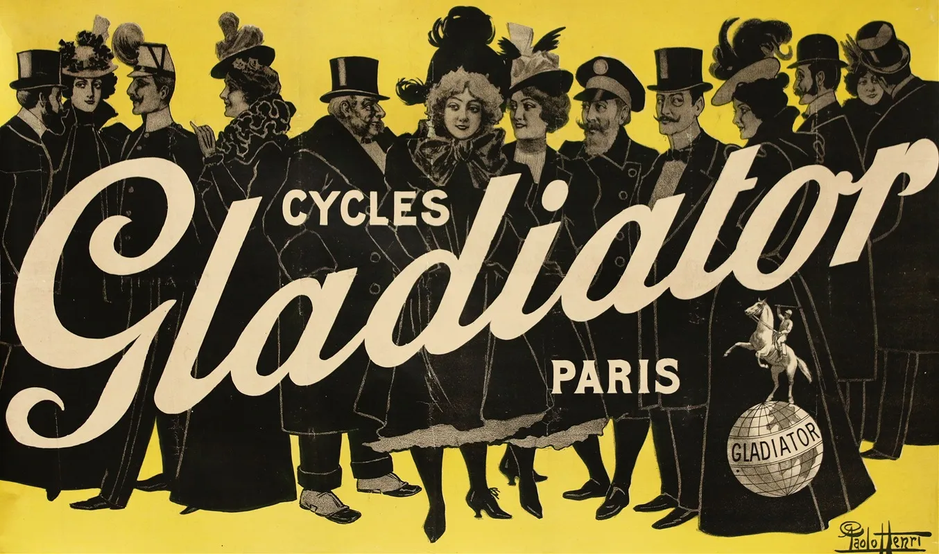 Cycles Gladiator Paris Wall Art by A. Shaw - High-Resolution Digital Print