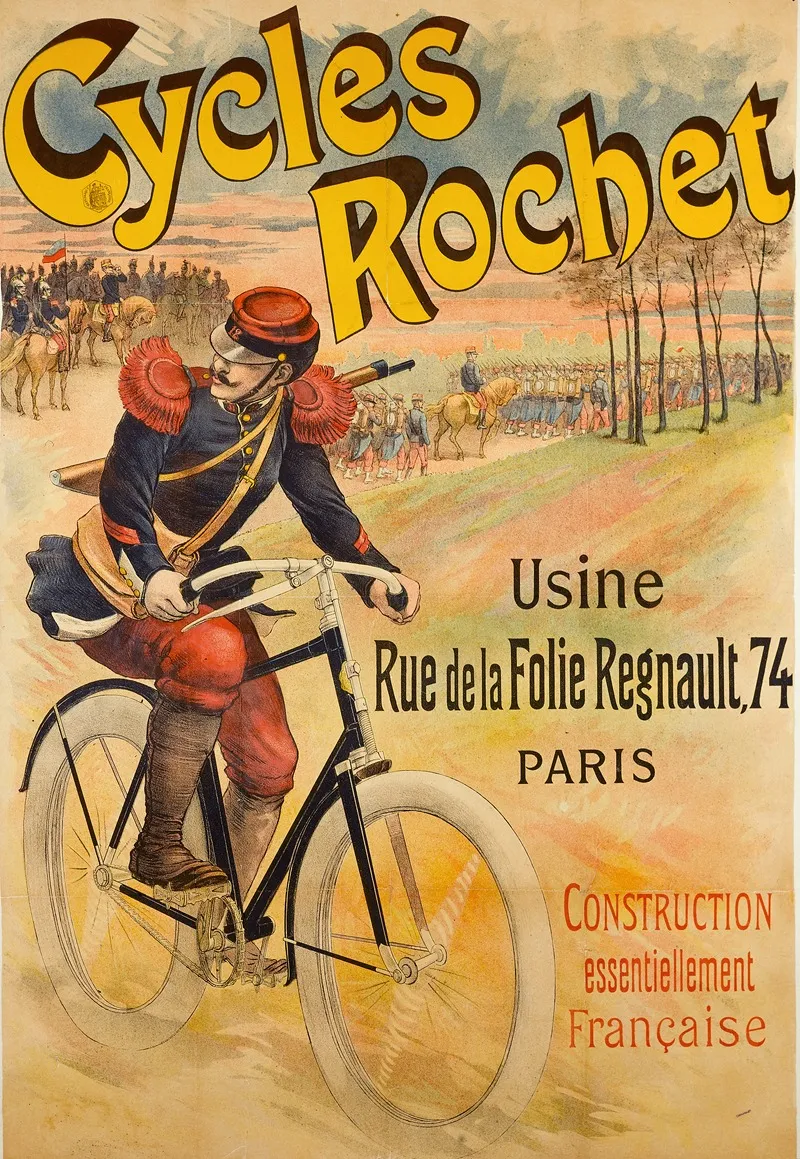 Cycles Rochet Usine Rue De La Folie Regnault Wall Art by Lucien Lefèvre - High-Resolution Digital Print