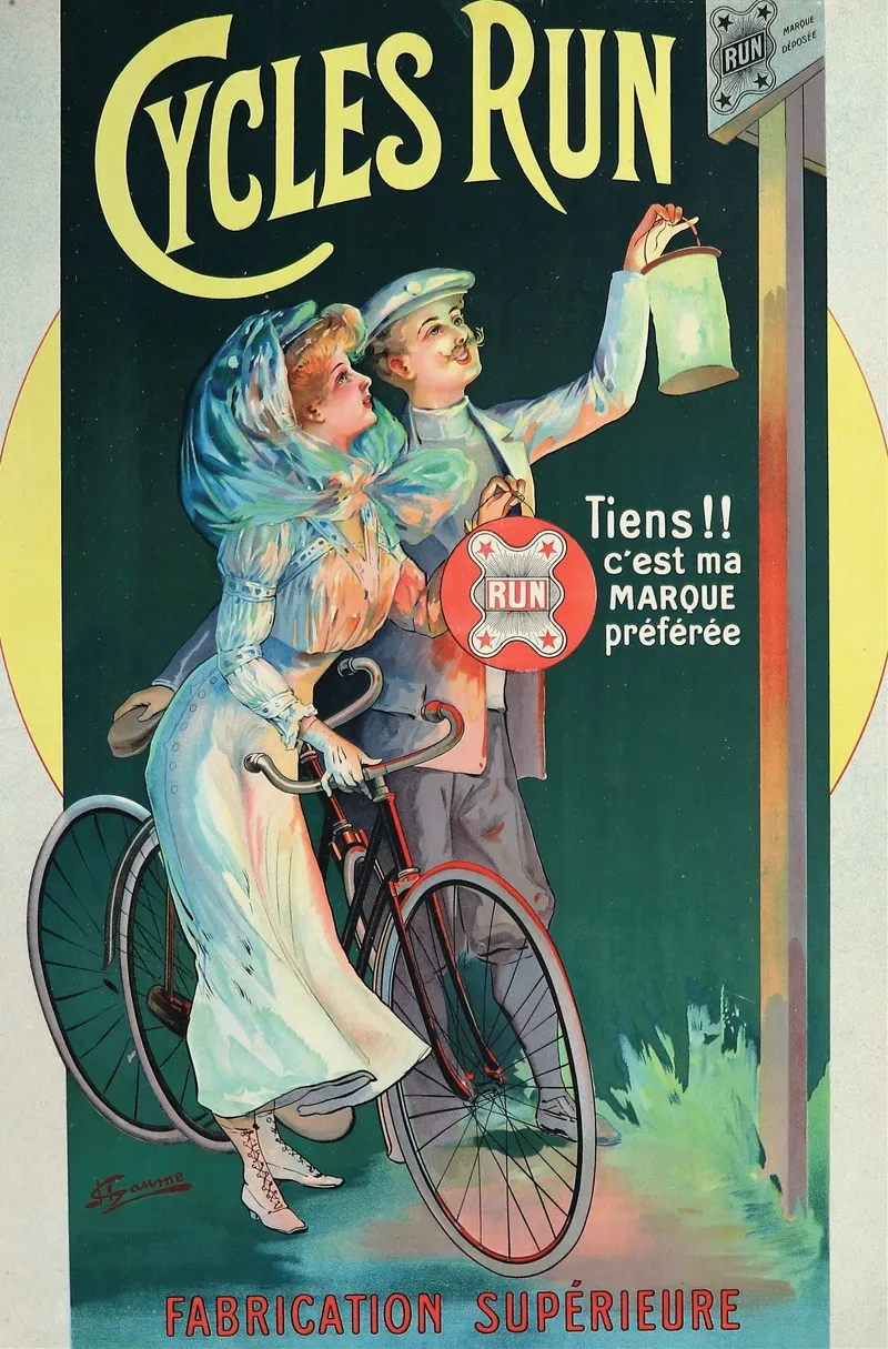 Cycles Run Tiens Cest Ma Marque Preferee Wall Art by J. Chaume - High-Resolution Digital Print