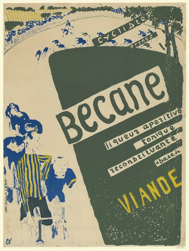 Cyclistes Prenez Becane Liqueur Aperitive Tonique Reconstituante A Base De Viande