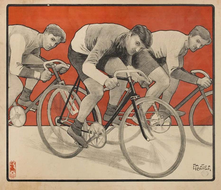 Cyclistes Wall Art by Francis Portier - High-Resolution Digital Print